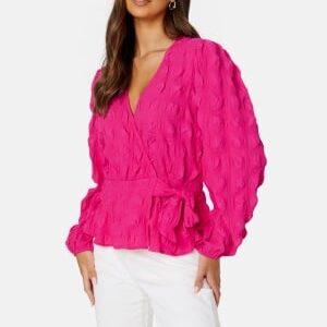 BUBBLEROOM Triniti wrap blouse Pink 34