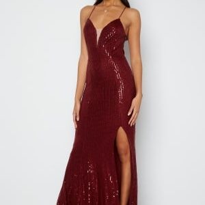 Bubbleroom Occasion Wynter Sequin Gown Wine-red 36