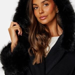 Chiara Forthi Charisma Wool Blend Coat Black L