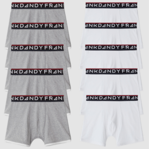 Frank Dandy 10-Pack St Paul Bamboo Boxer White/Grey