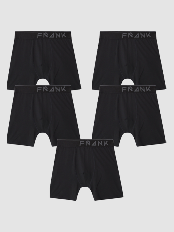 Frank Dandy 5-Pack Active Long Black Boxers
