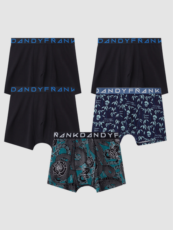 Frank Dandy 5-Pack Blue Tencel Boxer
