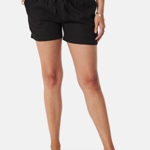 ONLY Onlcaro Linen Pull-Up Shorts Black S