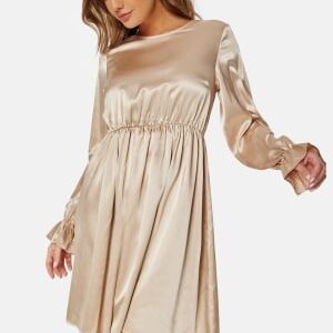 Pieces Slore LS O-Neck Dress Frosted Almond XS