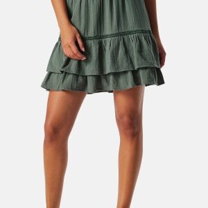 VILA Vitovan flounce short skirt Dark Green 44
